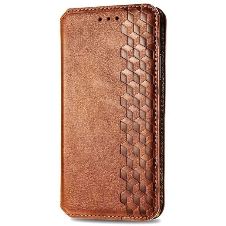 Чехол Deexe Rhombus Wallet для Motorola Moto G54 / G54 Power - Brown: фото 5 из 7