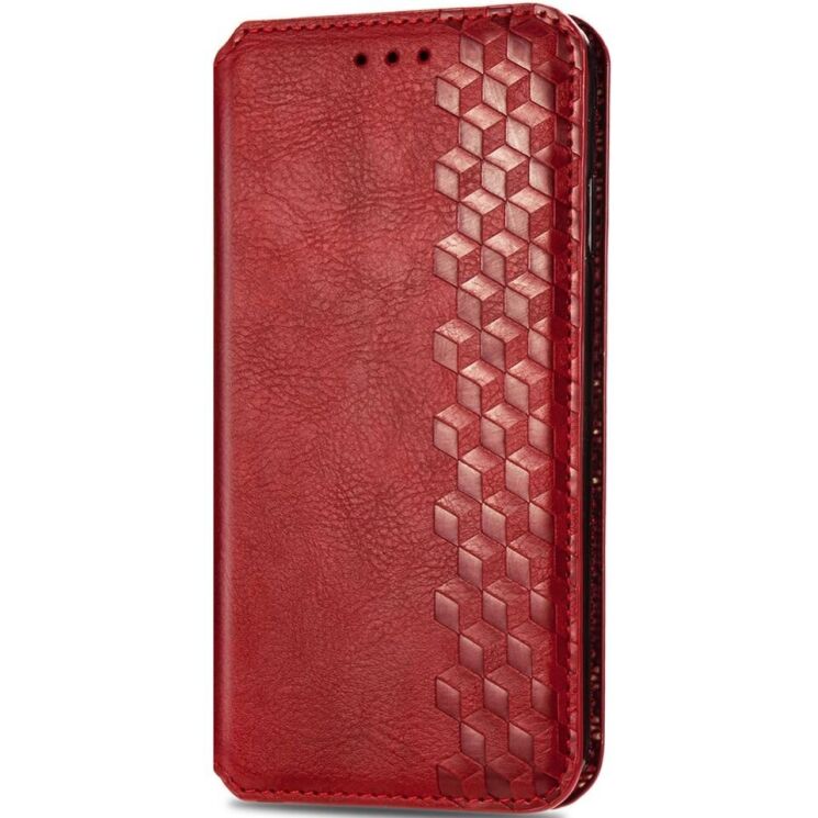Чехол Deexe Rhombus Wallet для Motorola Moto G85 - Red: фото 4 из 10