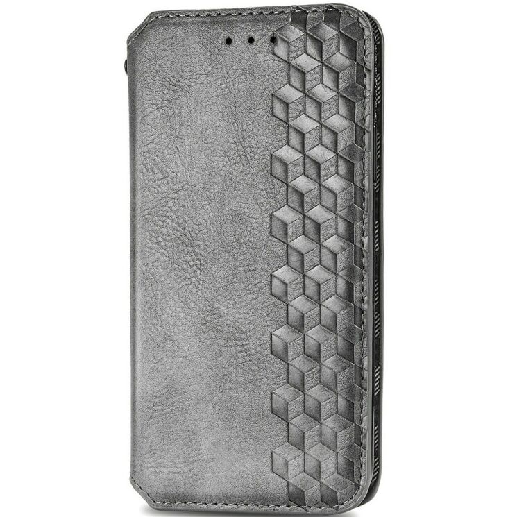 Чехол Deexe Rhombus Wallet для Motorola Moto G86 Power - Grey: фото 4 из 6