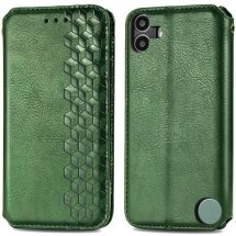 Чехол Deexe Rhombus Wallet для Nothing CMF Phone 1 - Green: фото 1 из 9