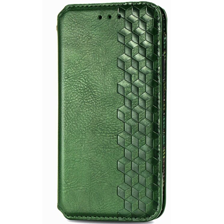 Чехол Deexe Rhombus Wallet для Samsung Galaxy S26 - Green: фото 4 из 6