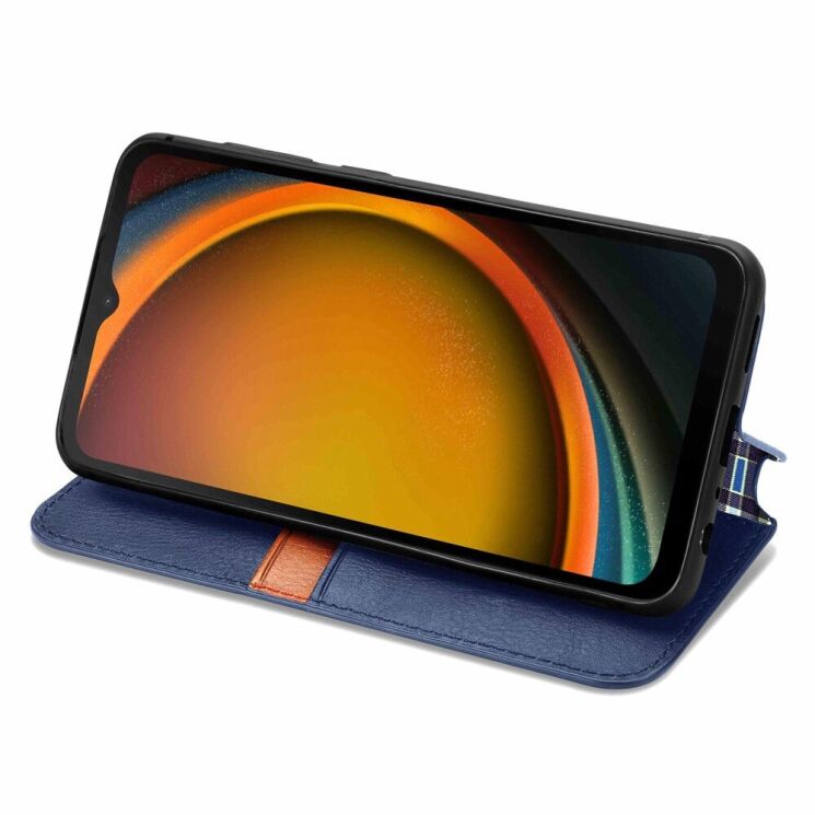 Чохол Deexe Rhombus Wallet для Samsung Galaxy Xcover 7 (G556) - Blue: фото 3 з 6