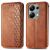 Чехол Deexe Rhombus Wallet для Xiaomi Redmi Note 13 Pro 4G / Poco M6 Pro - Brown: фото 1 из 11