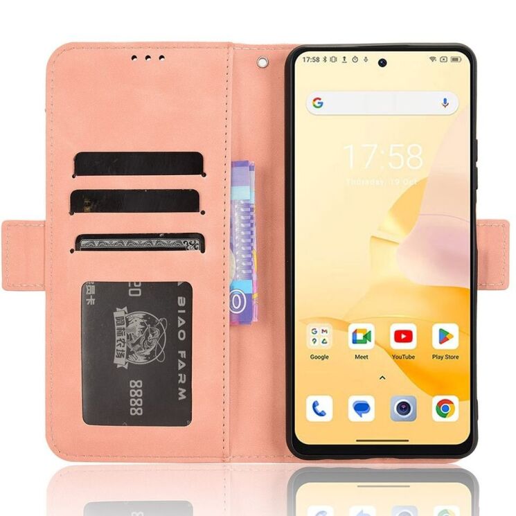 Чохол Deexe Wallet Stand для Blackview Shark 8 / Oscal Tiger 12 - Pink: фото 3 з 7