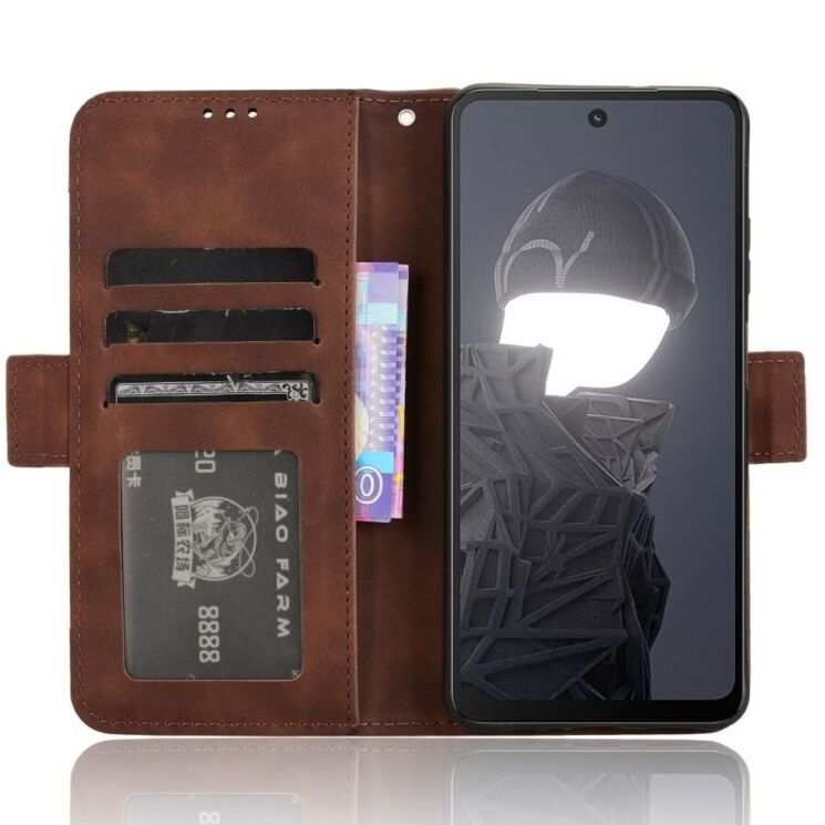 Чехол Deexe Wallet Stand для HMD Fusion - Brown: фото 3 из 7