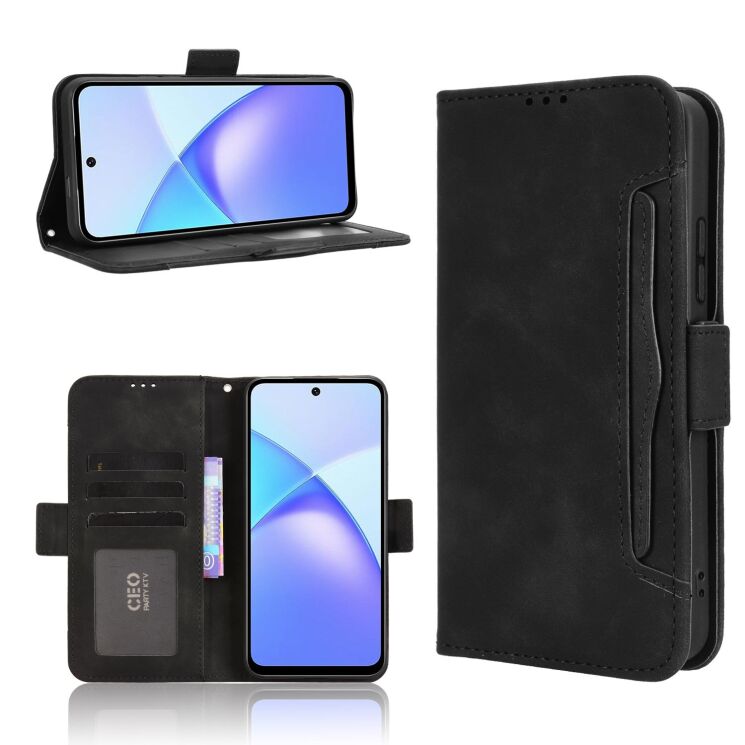 Чохол Deexe Wallet Stand для Infinix Smart 10 - Black: фото 7 з 13