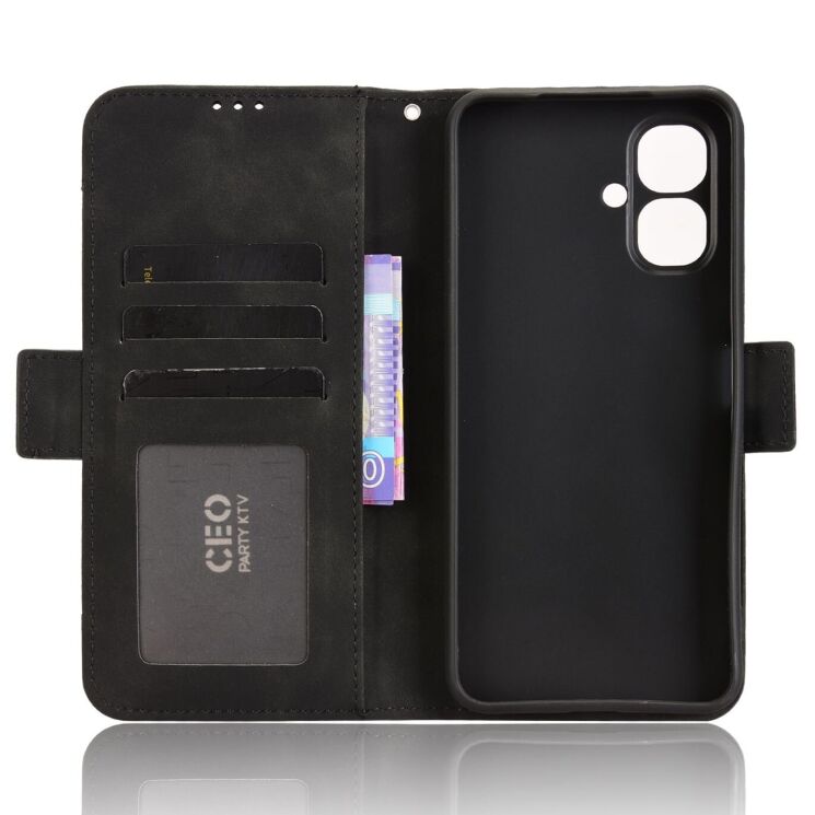 Чохол Deexe Wallet Stand для Infinix Smart 10 - Black: фото 3 з 13