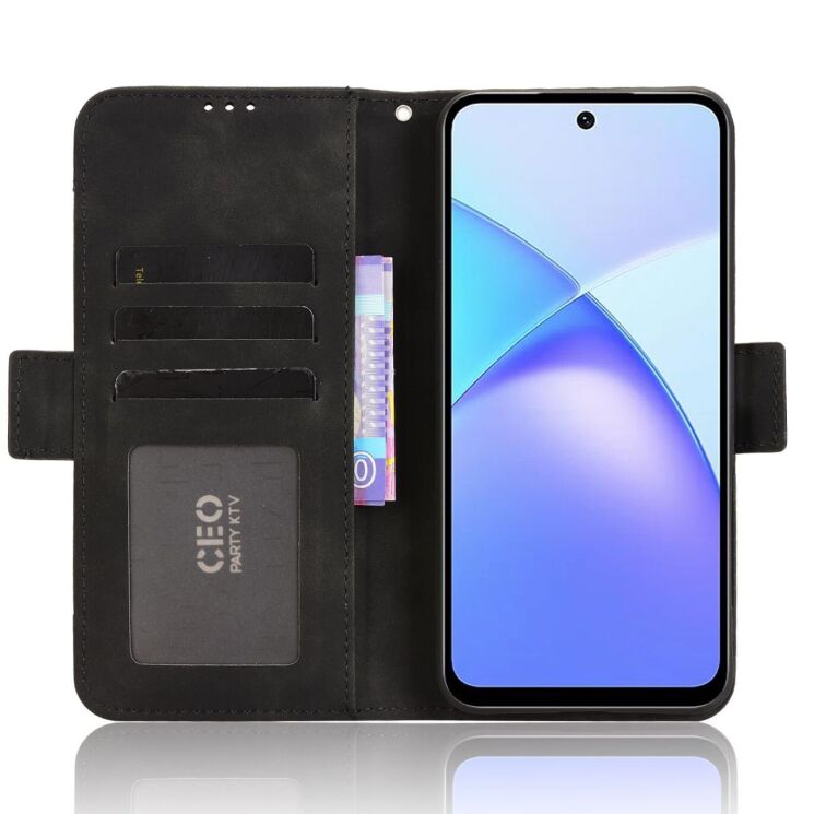 Чохол Deexe Wallet Stand для Infinix Smart 10 - Black: фото 4 з 13