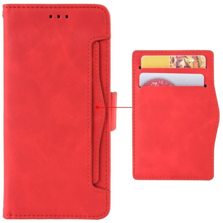 Чехол Deexe Wallet Stand для Nokia C21 Plus - Red: фото 2 из 6