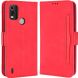 Чехол Deexe Wallet Stand для Nokia C21 Plus - Red (299905R). Фото 1 из 6