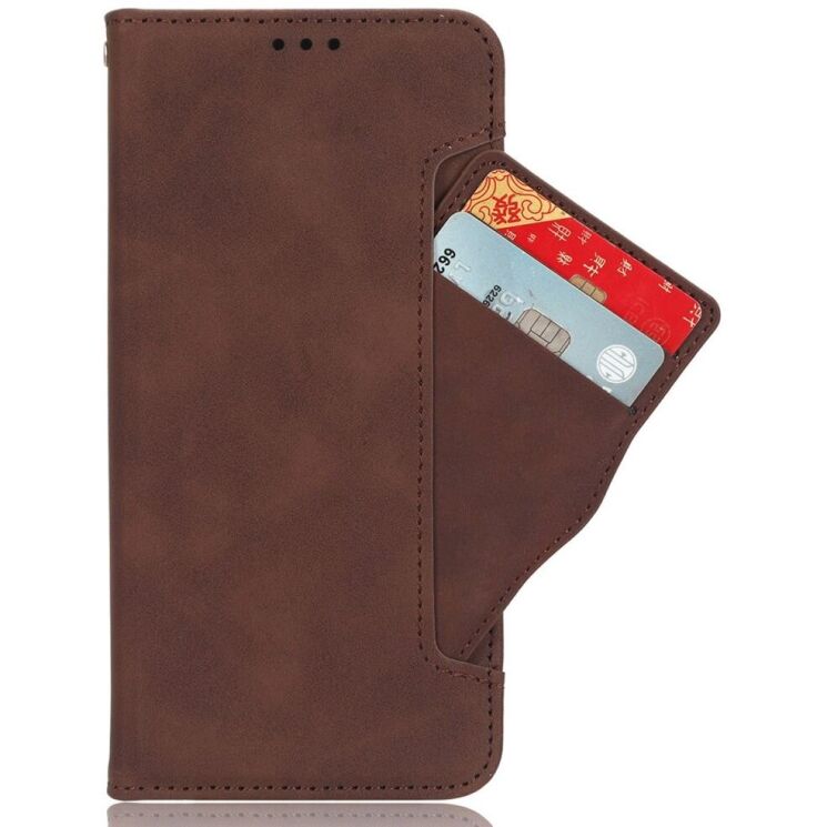 Чехол Deexe Wallet Stand для Xiaomi Redmi 14C / Redmi A4 5G / Poco C75 - Brown: фото 2 из 7