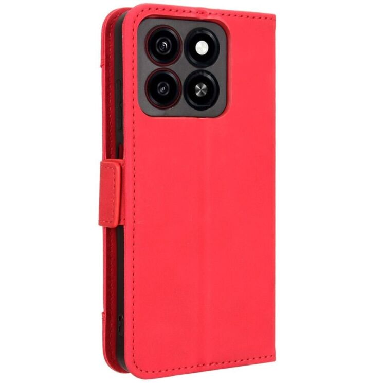 Чехол Deexe Wallet Stand для ZTE Blade A35 / Blade A55 - Red: фото 6 из 7