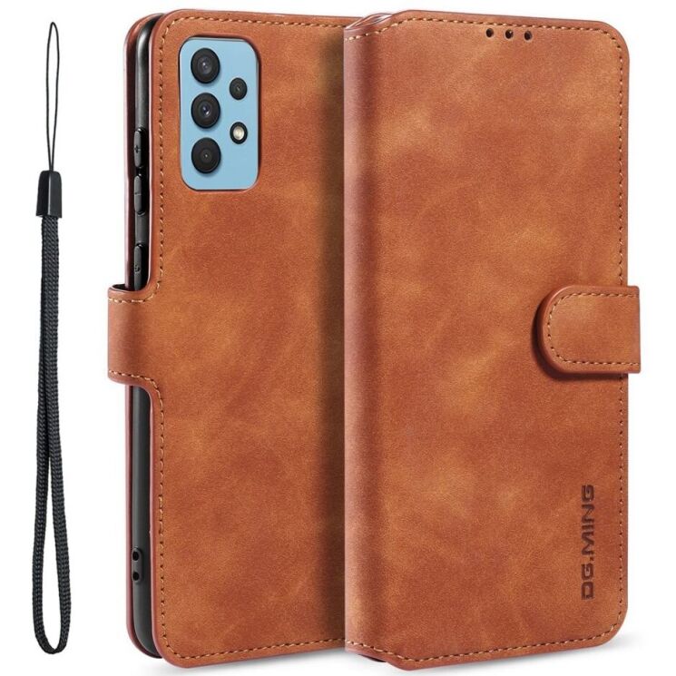 Чехол DG.MING Retro Style для Samsung Galaxy A32 (А325) - Brown: фото 1 из 11
