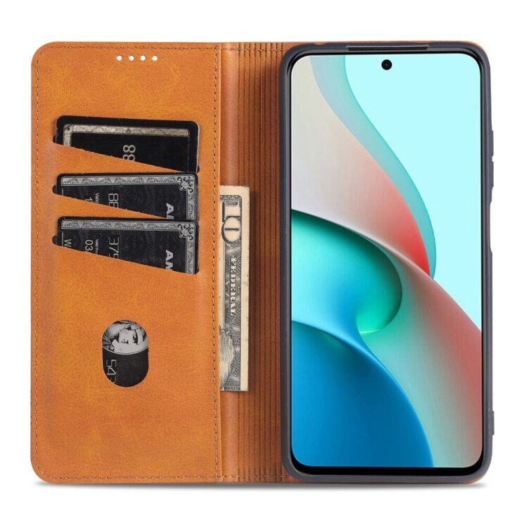 Чехол-книжка AZNS Classic Series для Xiaomi Redmi Note 10 5G / Poco M3 Pro - Brown: фото 5 из 11