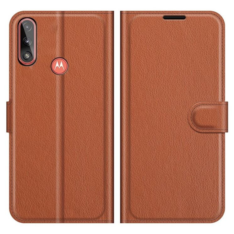 Классический чехол-книжка Deexe Book Type для Motorola Moto E7 Power / Moto E7i / Moto E7i Power - Brown: фото 2 из 7