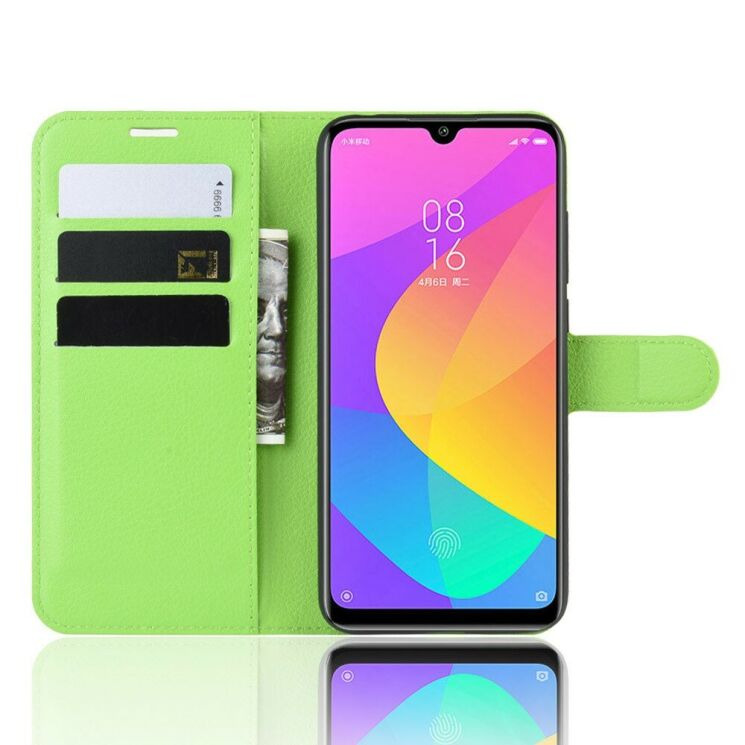 Классический чехол-книжка Deexe Book Type для Xiaomi Mi CC9e / Mi A3 - Green: фото 4 из 6