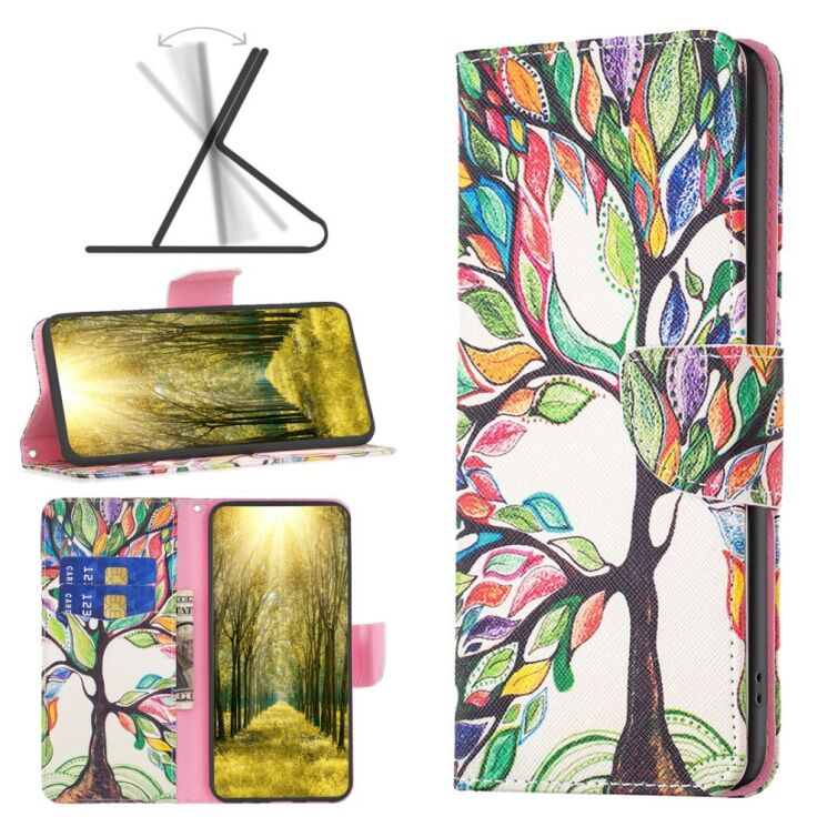 Чехол-книжка Deexe Color Wallet для Honor 200 Pro - Life Tree: фото 2 из 6