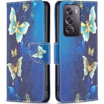 Чехол-книжка Deexe Color Wallet для OPPO Reno 12 Pro - Golden Butterflies: фото 1 из 7