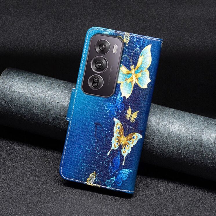Чохол-книжка Deexe Color Wallet для OPPO Reno 12 Pro - Golden Butterflies: фото 5 з 7