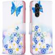 Чехол-книжка Deexe Color Wallet для Samsung Galaxy A05s (A057) - Butterfly and Flowers (340306J)