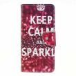 Чехол-книжка Deexe Color Wallet для Sony Xperia 1 - Keep Calm and Sparkle (217309F)