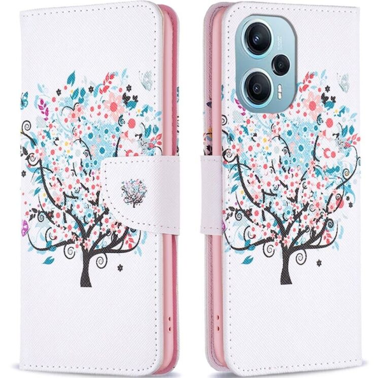 Чехол-книжка Deexe Color Wallet для Xiaomi Poco F5 / Redmi Note 12 Turbo - Flower Tree: фото 1 из 8