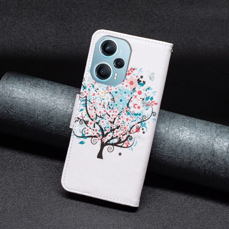 Чехол-книжка Deexe Color Wallet для Xiaomi Poco F5 / Redmi Note 12 Turbo - Flower Tree: фото 4 из 8