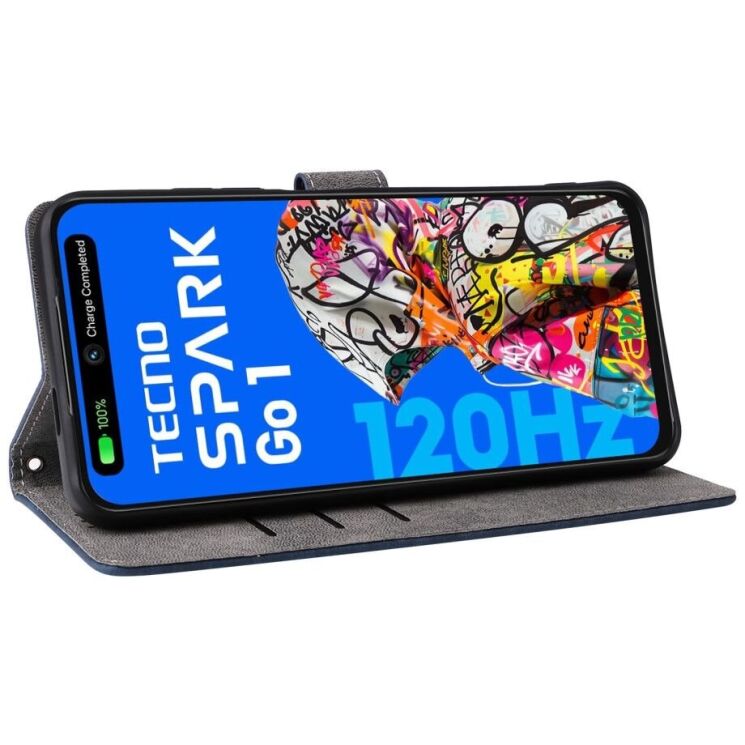 Чехол-книжка Deexe Delta Book для TECNO Spark Go 1 - Blue: фото 3 из 7