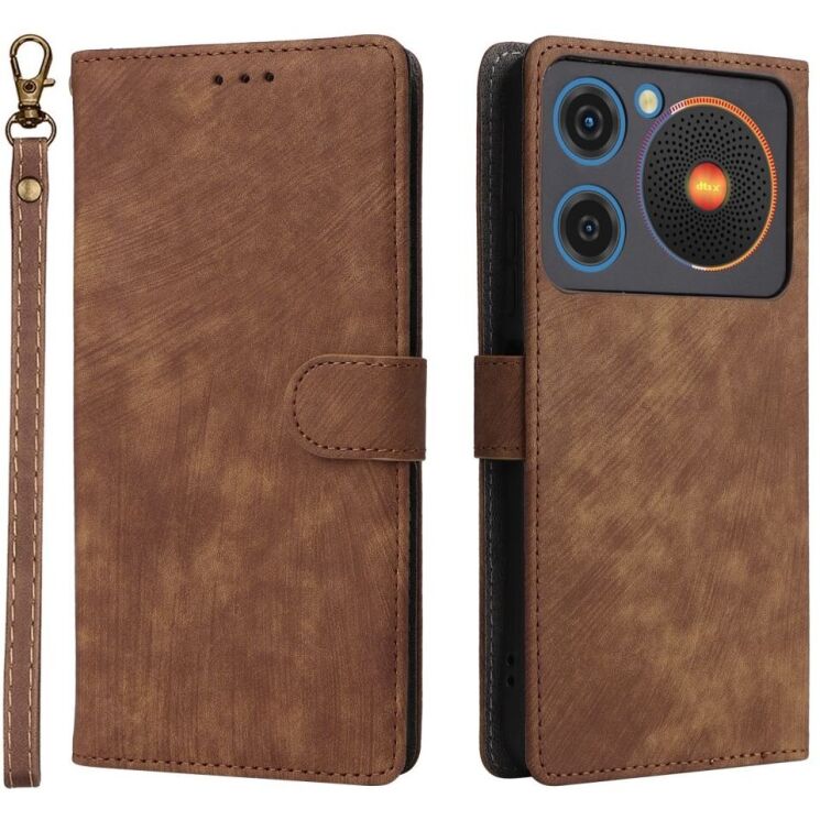 Чохол-книжка Deexe Delta Book для ZTE Nubia Music - Brown: фото 1 з 7
