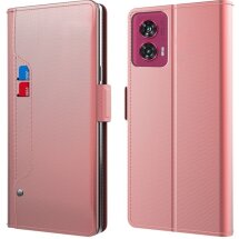 Чехол-книжка Deexe Eclipse Wallet для Motorola Edge 50 Fusion - Rose Gold: фото 1 из 10