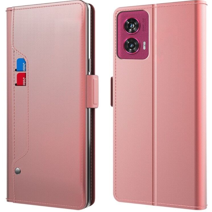 Чехол-книжка Deexe Eclipse Wallet для Motorola Edge 50 Fusion - Rose Gold: фото 1 из 10