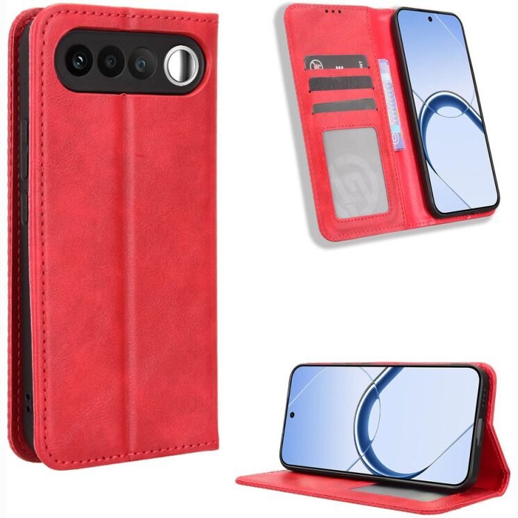 Чохол-книжка Deexe Retro Style для Realme 16 - Red: фото 2 з 19