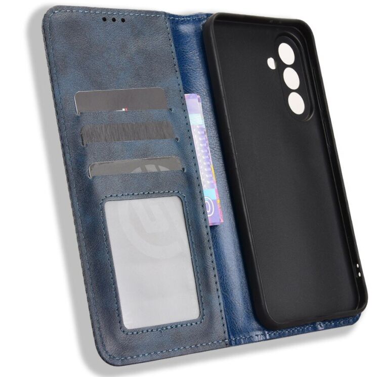 Чехол-книжка Deexe Retro Style для Samsung Galaxy A37 (A376) - Blue: фото 4 из 8