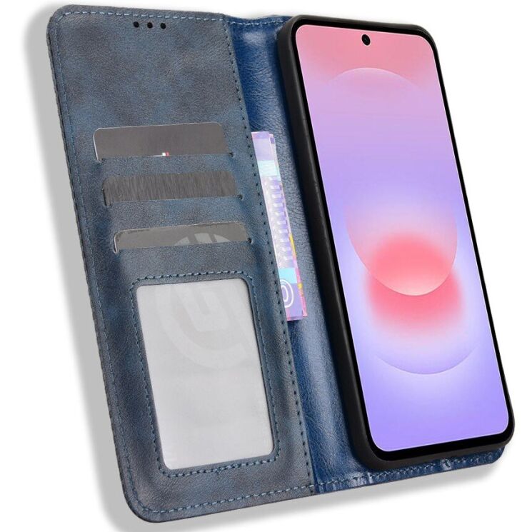 Чехол-книжка Deexe Retro Style для Samsung Galaxy A37 (A376) - Blue: фото 5 из 8