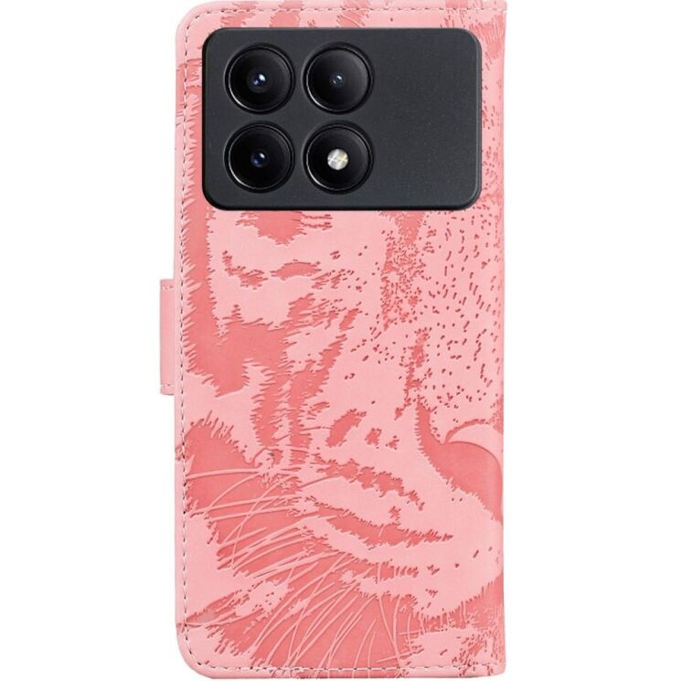 Чехол-книжка Deexe Tiger для Xiaomi Poco X6 Pro - Pink: фото 6 из 7