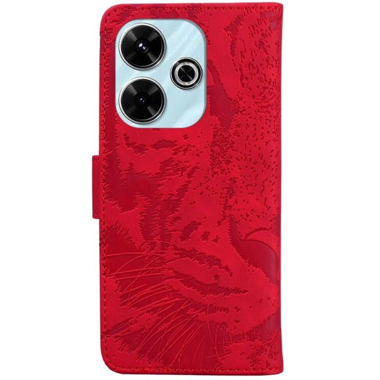 Чехол-книжка Deexe Tiger для Xiaomi Redmi 13 - Red: фото 6 из 7