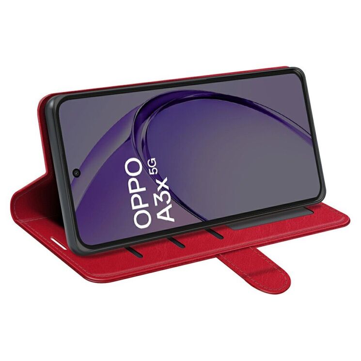 Чехол-книжка Deexe Wallet Style для OPPO A3x / A3 / A40m - Red: фото 3 из 8