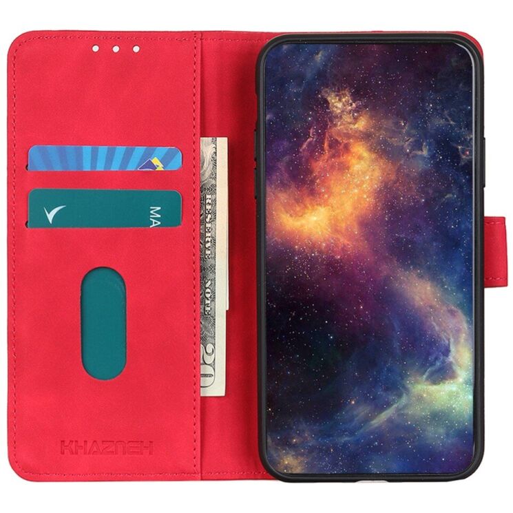 Чохол-книжка KHAZNEH Retro Wallet для Motorola Moto G06 - Red: фото 3 з 8