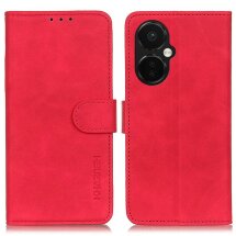 Чехол-книжка KHAZNEH Retro Wallet для OnePlus Nord CE 3 Lite - Red: фото 1 из 9