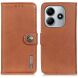 Чехол-книжка KHAZNEH Wallet Cover для Xiaomi Redmi Note 14 4G - Brown (373402Z). Фото 1 из 7