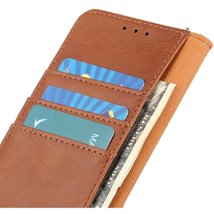 Чехол-книжка KHAZNEH Wallet Cover для Xiaomi Redmi Note 14 4G - Brown: фото 5 из 7