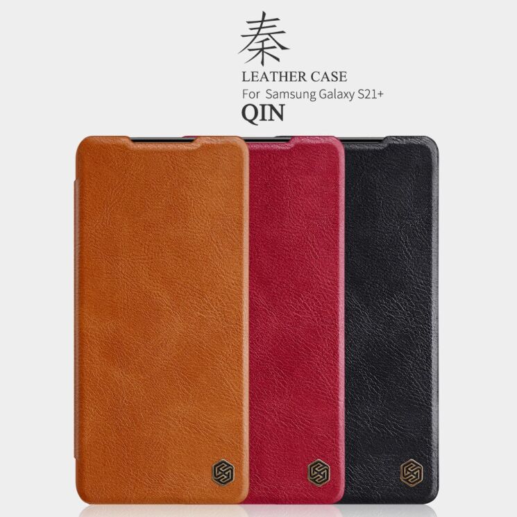 Чохол-книжка NILLKIN Qin Series для Samsung Galaxy S21 Plus - Red: фото 8 з 18