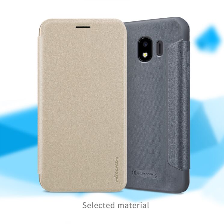 Чехол-книжка NILLKIN Sparkle Series для Samsung Galaxy J2 2018 (J250) - Gold: фото 8 из 14