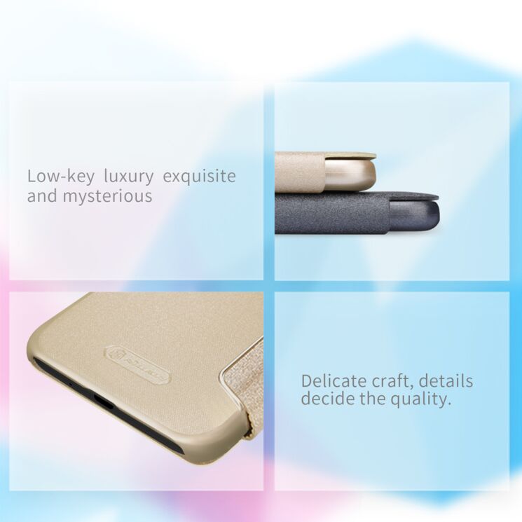 Чехол-книжка NILLKIN Sparkle Series для Samsung Galaxy J2 2018 (J250) - Gold: фото 13 из 14