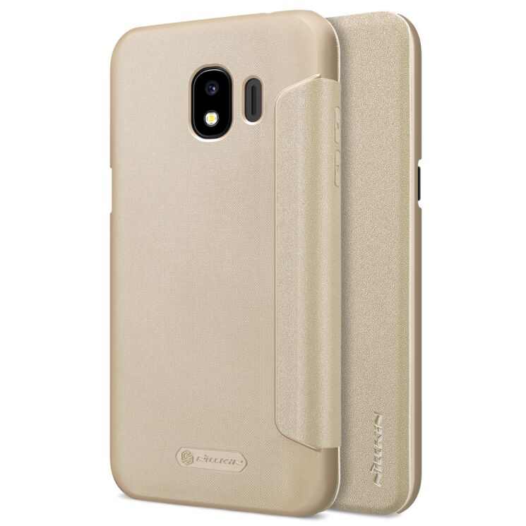 Чехол-книжка NILLKIN Sparkle Series для Samsung Galaxy J2 2018 (J250) - Gold: фото 1 из 14