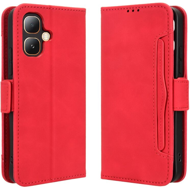 Чехол-книжка с карманами Deexe Wallet Stand для Infinix Smart 20 - Red (411201R) Чехол-книжка с карманами Deexe Wallet Stand для Infinix Smart 20 - Red: фото 1 из 15