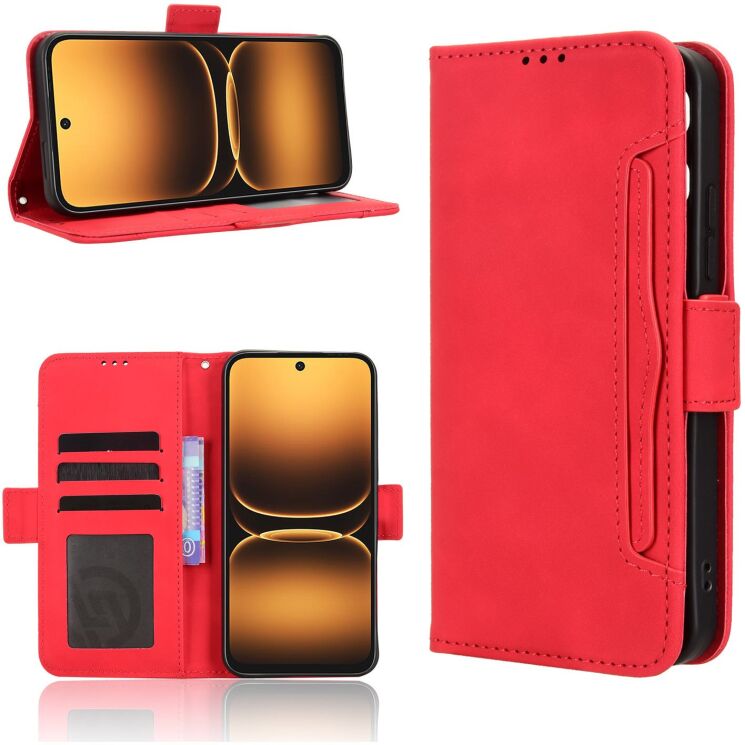 Чехол-книжка с карманами Deexe Wallet Stand для Infinix Smart 20 - Red (411201R) Чехол-книжка с карманами Deexe Wallet Stand для Infinix Smart 20 - Red: фото 7 из 15