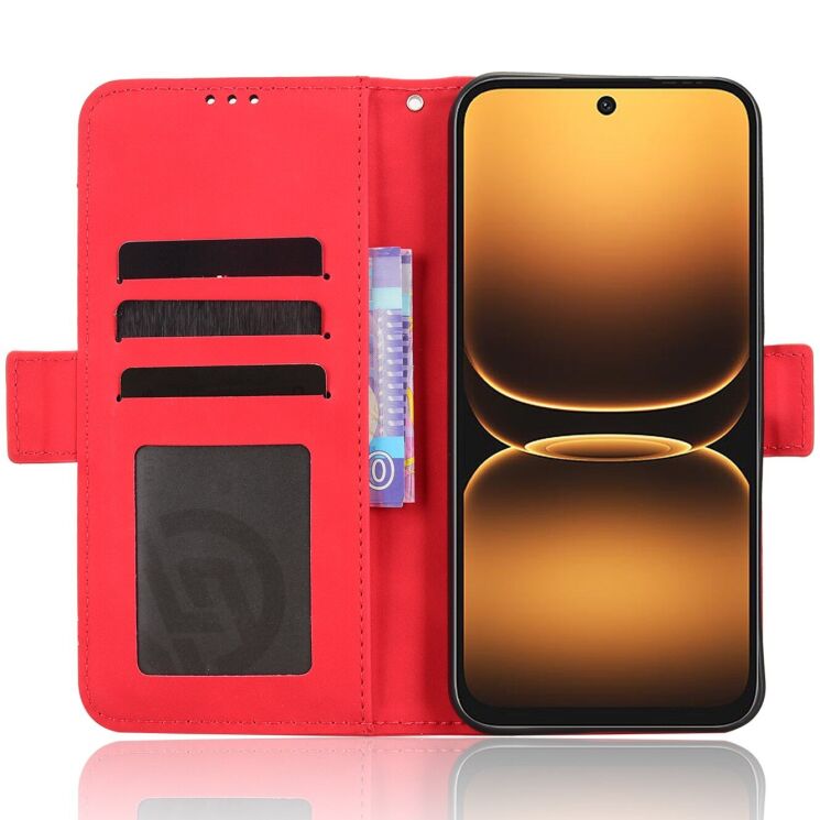 Чехол-книжка с карманами Deexe Wallet Stand для Infinix Smart 20 - Red (411201R) Чехол-книжка с карманами Deexe Wallet Stand для Infinix Smart 20 - Red: фото 4 из 15