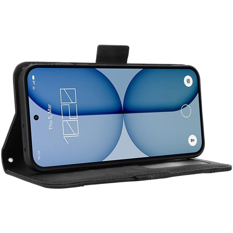 Чехол-книжка с карманами Deexe Wallet Stand для Nothing Phone (4a) - Black: фото 6 из 8