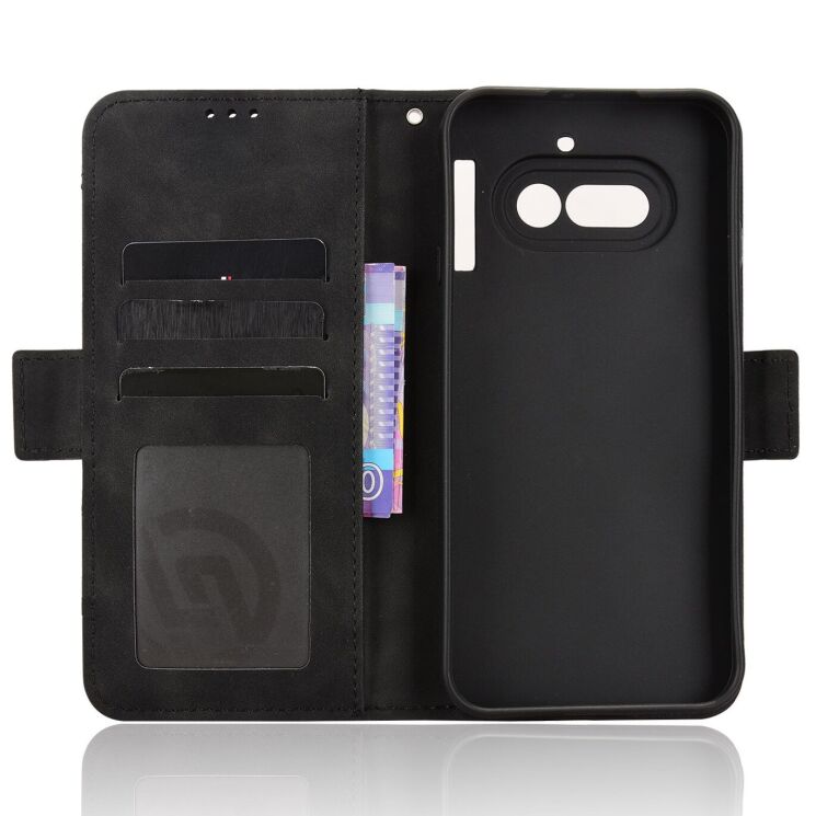 Чехол-книжка с карманами Deexe Wallet Stand для Nothing Phone (4a) - Black: фото 4 из 8